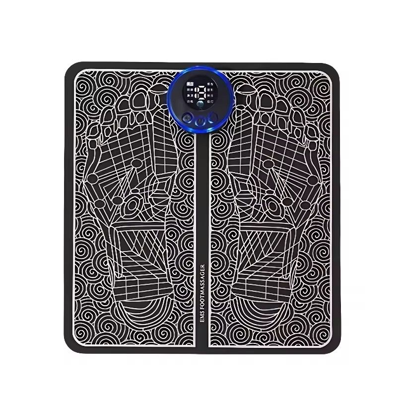 EMS Electric Foot Massager Mat with Remote. Massage Both Feet Simultaneously, Improving Blood Circulation, Relaxing Foot Muscle, Relieving Foot Pain, and Reducing Fatigue with 8 modes and 19 intensity levels