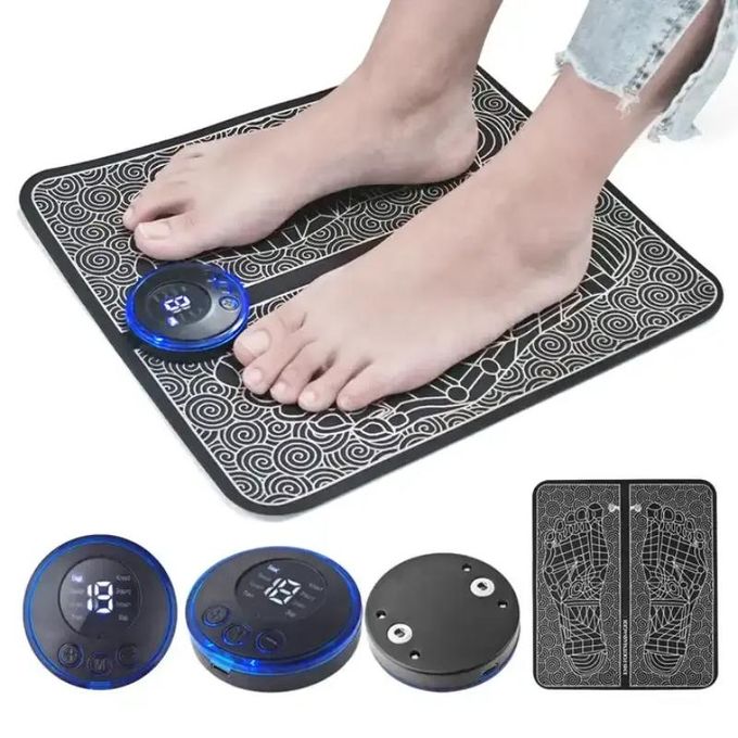 EMS Electric Foot Massager Mat with Remote. Massage Both Feet Simultaneously, Improving Blood Circulation, Relaxing Foot Muscle, Relieving Foot Pain, and Reducing Fatigue with 8 modes and 19 intensity levels